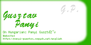 gusztav panyi business card